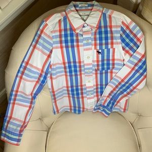 Abercrombie Kids L button down plaid shirt